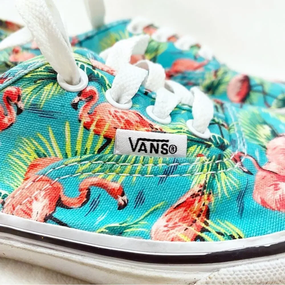 Vans Flamingo Sneakers sz 3 Sneakers Blue Pink Sneakers Low Top Vans